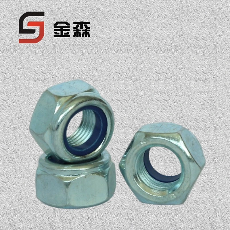 High-Strength Hexagonal Thickened Nylon Self-Locking Nut Nut Nut Lock Lock Nut Carbon Steel 12.9 Level Fasteners